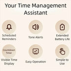 60 Minutes Visual Timer Round/Square Ultra Silent Countdown Alarm Clock Self-discipline Visualization Kitchen Timer