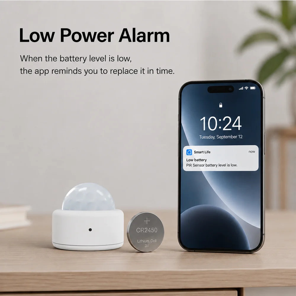 Zigbee Motion Sensor Pir Detection Human Body Infrared Sensor Anti Theft Security Detector Sensor Support Home Assistant Z2M