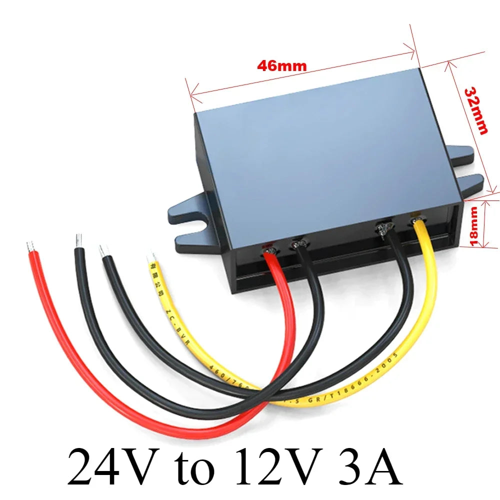24V to 12V 1A-10A Step Down Converter Adaptive DC to DC Buck Converter Transformer Module Regulator Car Power Supply Module