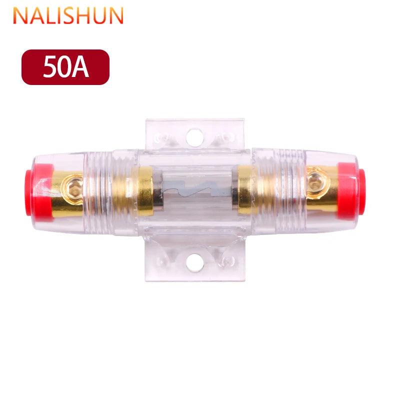 Car Audio Inline Fuse Holder 20A 30A 40A 50A 60A 80A 100A Circuit Breaker for Car Stereo Subwoofer Amplifier Refit Accessories