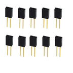 10PCS 2.54mm Pitch Straight Pin Header Male Connector 1x6/1x8/1x10/1x15/1x20/1x40 2x6/2x8/2x10/2x20 Single/Double Row PC