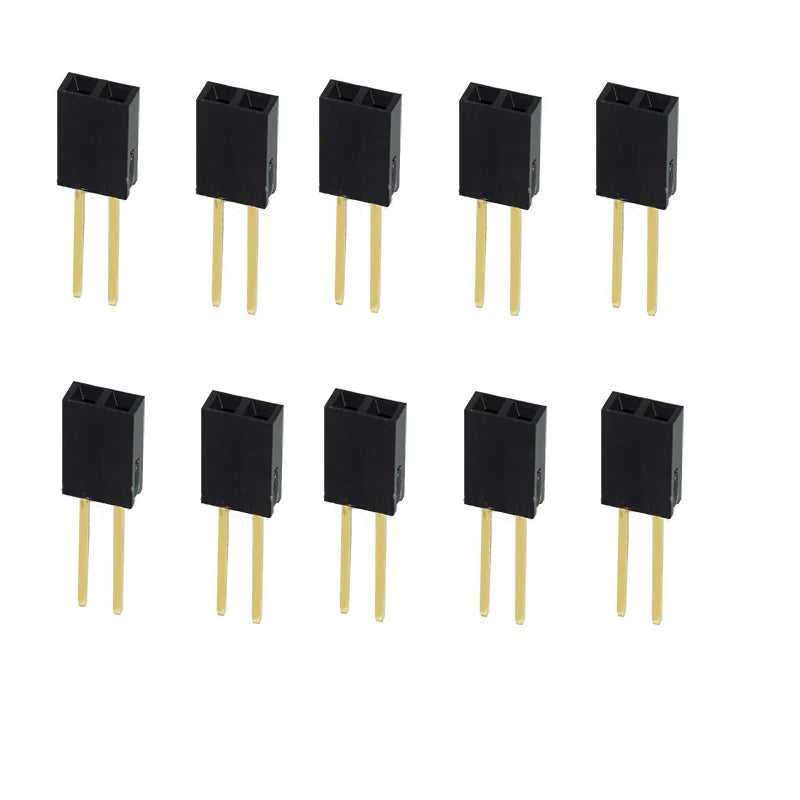 10PCS 2.54mm Pitch Straight Pin Header Male Connector 1x6/1x8/1x10/1x15/1x20/1x40 2x6/2x8/2x10/2x20 Single/Double Row PC