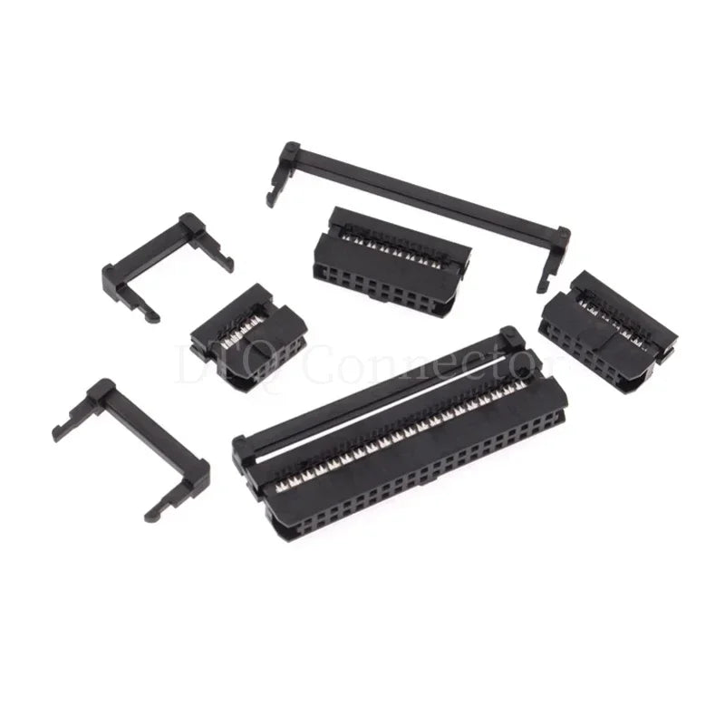 10pcs 2mm 2.0mm Pitch FC 6/8/10/12/14/16/18/20/22/24/26/30/34/40/44/50/60 Pin IDC Female Header Connector For 1mm Flat Cable