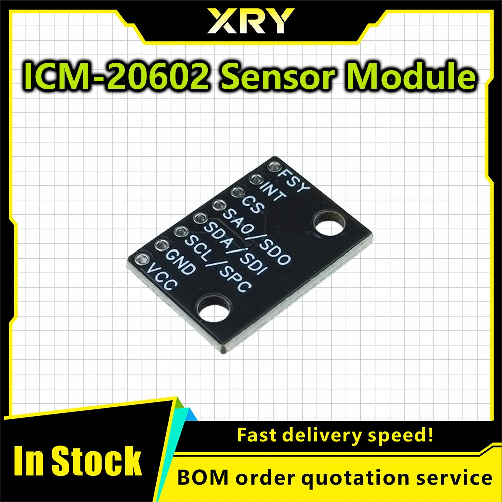 XRY ICM-20602 Sensor Module Replaces MPU-6050 with High-precision Six Axis Gyroscope Acceleration Module DC3.3-5V For Smart Car