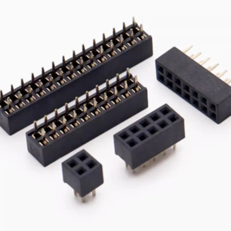 10pcs 2x2/3/4/5/6/7/8/10/12/14/15/20/40P 2.0mm Double Row Straight Female Header Pitch Strip Connector