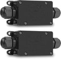 1/2pcs IP65 Waterproof Outdoor External 2 Way PG9 Electrical Underground Cable Wires Power Cord Wiring Junction Box Connector