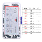 IC Integrated Circuit Chip Assortment Kit DIP SMD series 74HCXX 74LSXX CD4000 Common CMOS Logic IC Sockets set DIY Mix Pack