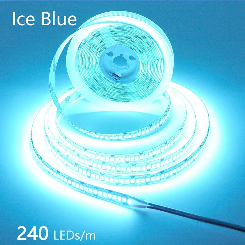 240LEDs/m LED Strip 2835 DC12V 24V Home Light Strip 5M 1200LEDs High Light Red Green Blue Flexible And Cuttable Soft Lamp Bar