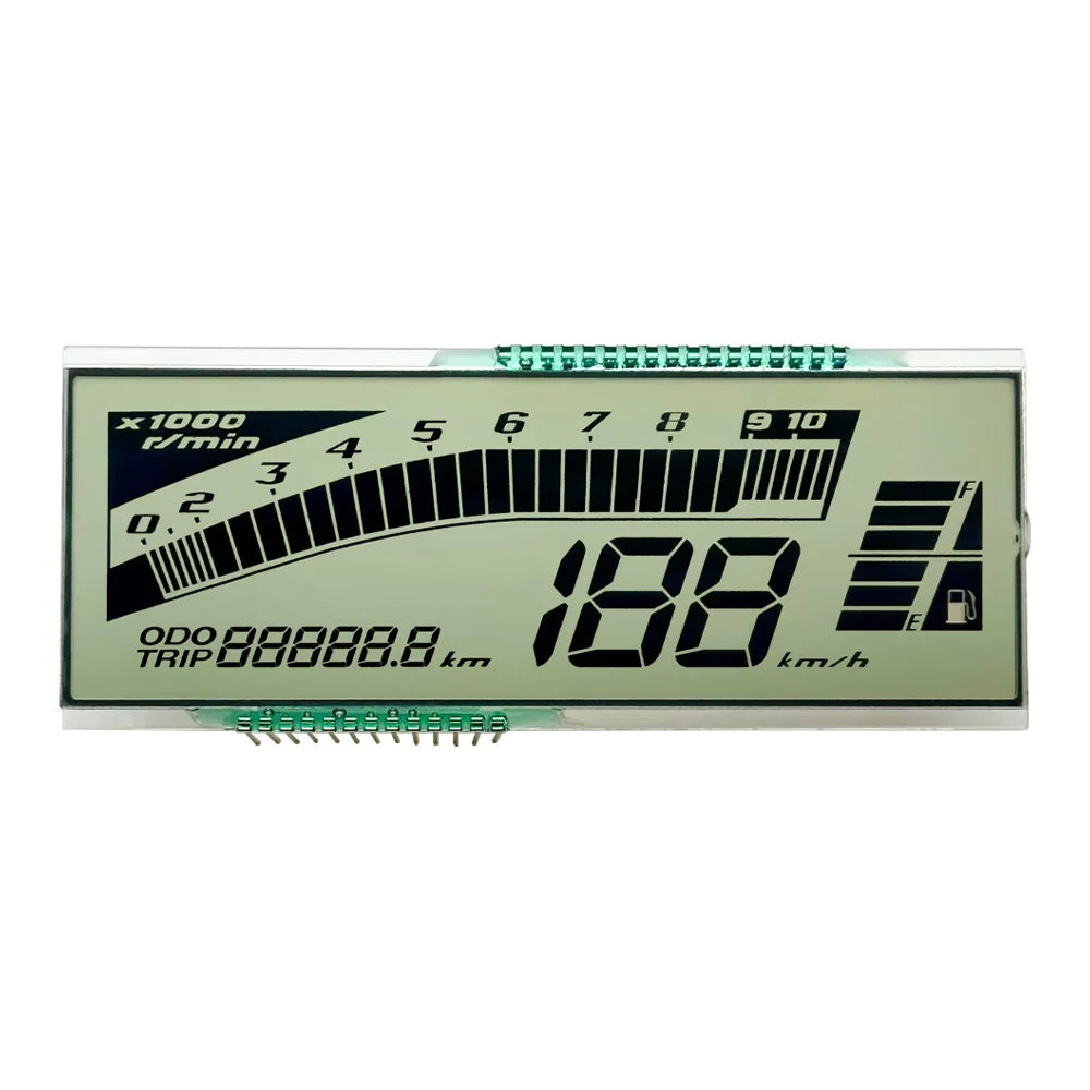 LCD Screen for Electric Motorcycle Segment Display GW004 HTN Positive 4.5V LCD 7 Monochrome Custom Segment LCD Display