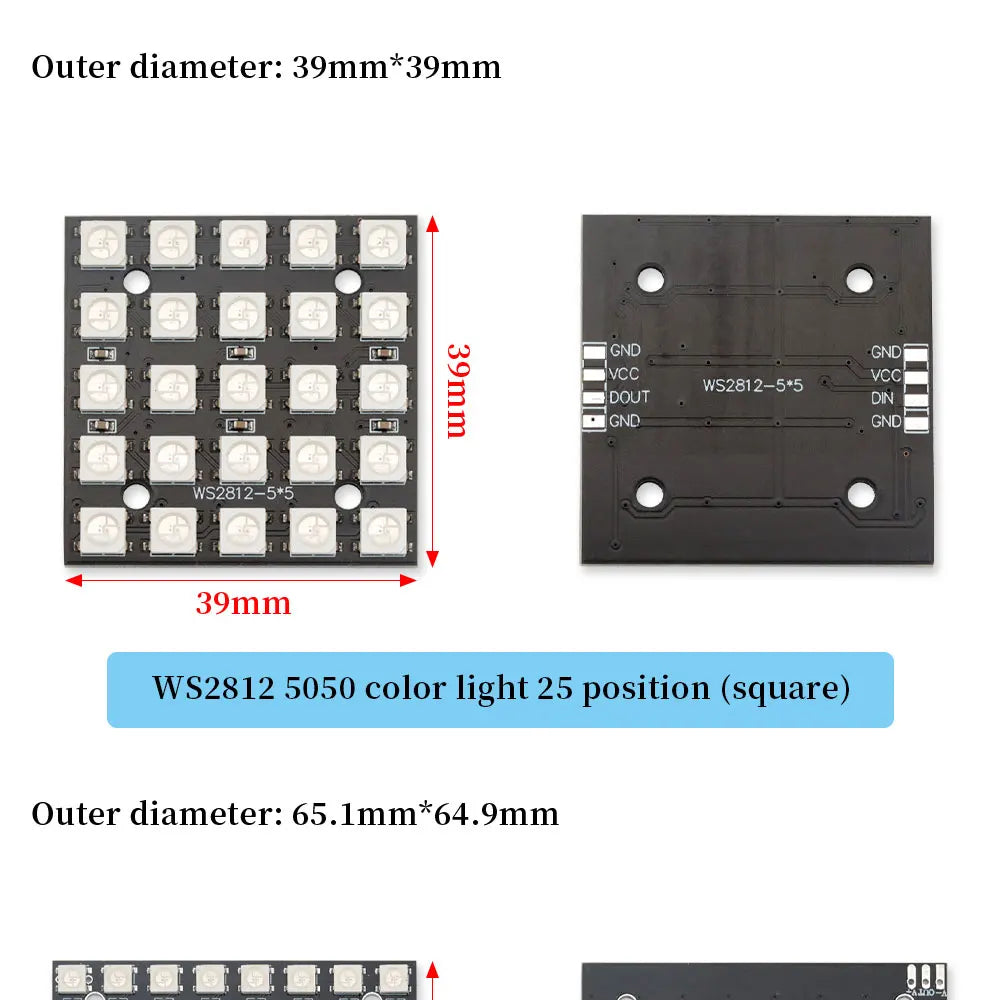 5V 1Bit 3 4Bit 7 8Bit 9 12Bit 16Bit 24Bit 32Bit 64 Bits WS2812 5050 RGB LED Ring Lamp Light + Integrated Drivers For Arduino Diy