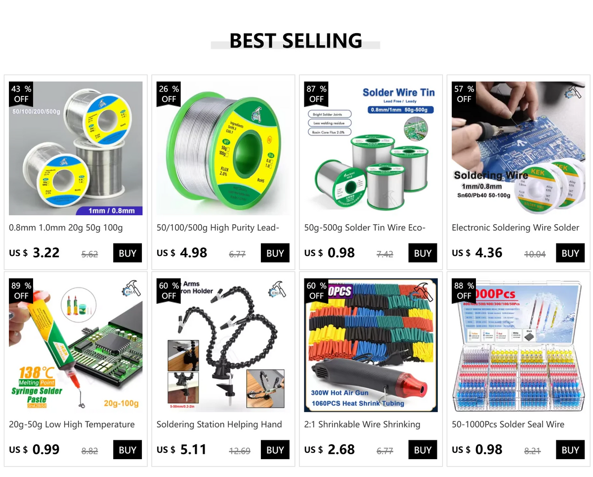 0.8mm 1.0mm 20g 50g 100g 200g 500g Soldering Tin Wire Tin Melt Rosin Core Solder Soldering Wire Roll No-clean FLUX 2.0%