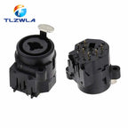 1PCS 3pin XLR Female Socket Connector Panel Mount Mixer Microphone Audio Speakers Plug Adapter
