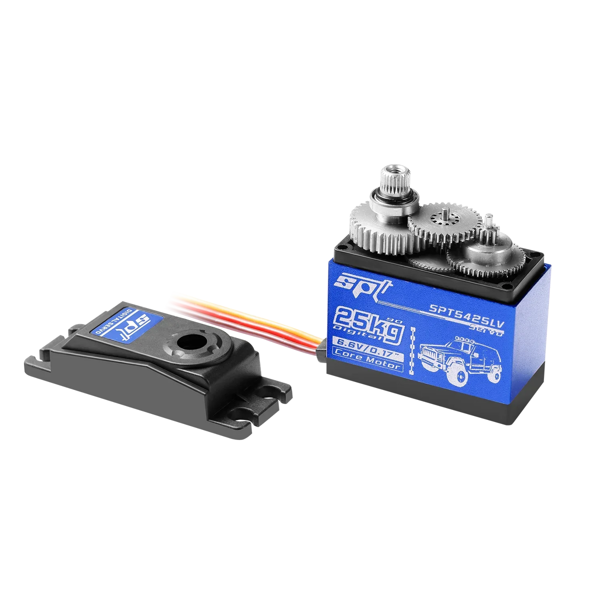 SPT 25KG 35KG Digital RC Servo Large Torque 180° 360° Metal Gear Waterproof Motor for RC Crawler Car SCX10 TRX4 Drift Robot