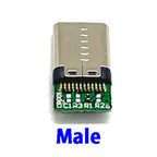 USB 3.1 Type C Male/Female Connectors Jack Tail 24pin USB Male Plug Electric Terminals Welding DIY Data Cable Support PCB Board