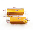 2PCS 10W 25W 50W 100W Aluminum Power Metal Shell Case Wirewound Resistor 0.1R 0.2 0.5 1K 2 3 4 5 6 8 10 12 15 20 30 50ohm RX24
