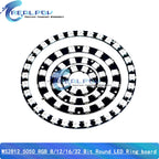 5V 8Bit 12Bit 16Bit 32Bit 64 Bits WS2812 5050 RGB LED Ring Lamp Light + Integrated Drivers For Arduino Diy ESP8266 WS2812