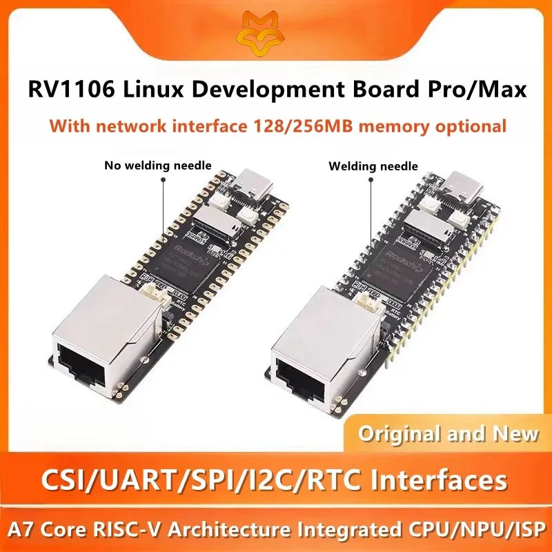 Luckfox Pico Pro/Max RV1106 Linux Micro Development Board, Integrates ARM Cortex-A7/RISC-V MCU/NPU/ISP Processors