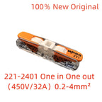 WAGO holes Lever wire connector 221-412 221-413 221-415 221-612 221-613 221-615 Quick Wiring terminal 0.14-4mm²/AWG24-12 2/3/5