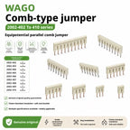 Original WAGO 2002‑402~410 Shorting Bar Insulated Comb Jumper 2‑10 Way Cross‑connector for WAGO TOPJOB‑S DIN Rail Terminal Block