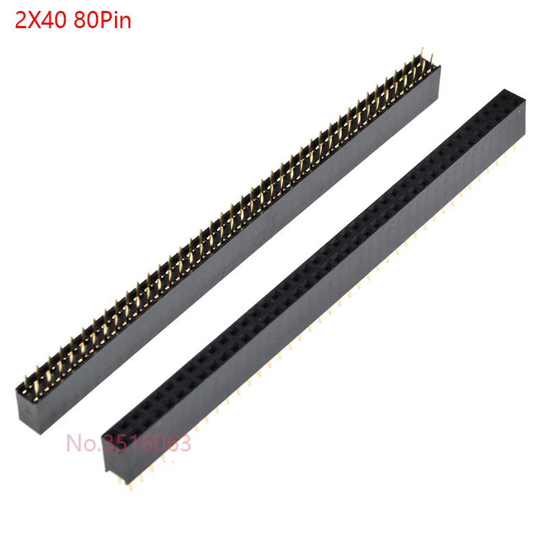 10PCS 2/3/4/5/6/7/8/10/12/16/20/40 Pin Single Row Straight Pin Female Header 2.54MM Pitch Connector Socket 2P/3P/4P/16P/20P/40P