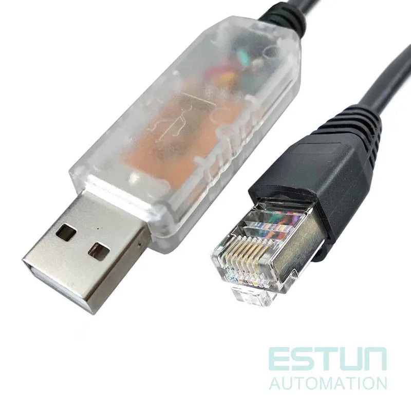 IFD6500 IFD6530 USB to RJ45 RS485 Data Upload Cable for Taiwan Delta IABU Drive Controller Config Program Cable