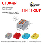 Distribution block PTFIX2.5mm² Wire Electrical Cable Connectors Plug-in Terminal Block  Splitter DIN-Rail Mounting Junction Box