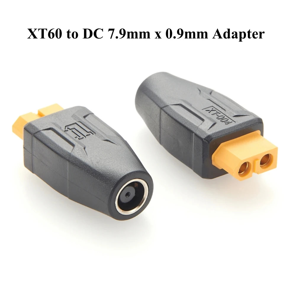 5Pcs XT60 to DC Adapter XT60 Female to DC 7.9mm x 0.9mm Female Connector for Portable Power Station Solar Generator