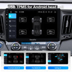 KEBIDUMEI Car Tire Pressure Monitor System USB Android TPMS For Navigation Player Temperature Warning Sensors Car Accessories