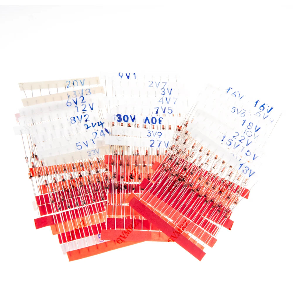 270PCS 27Values 1/2W Zener Diode Kit 2V4-33V for Voltage Regulation Electronic Projects 2V4 33V