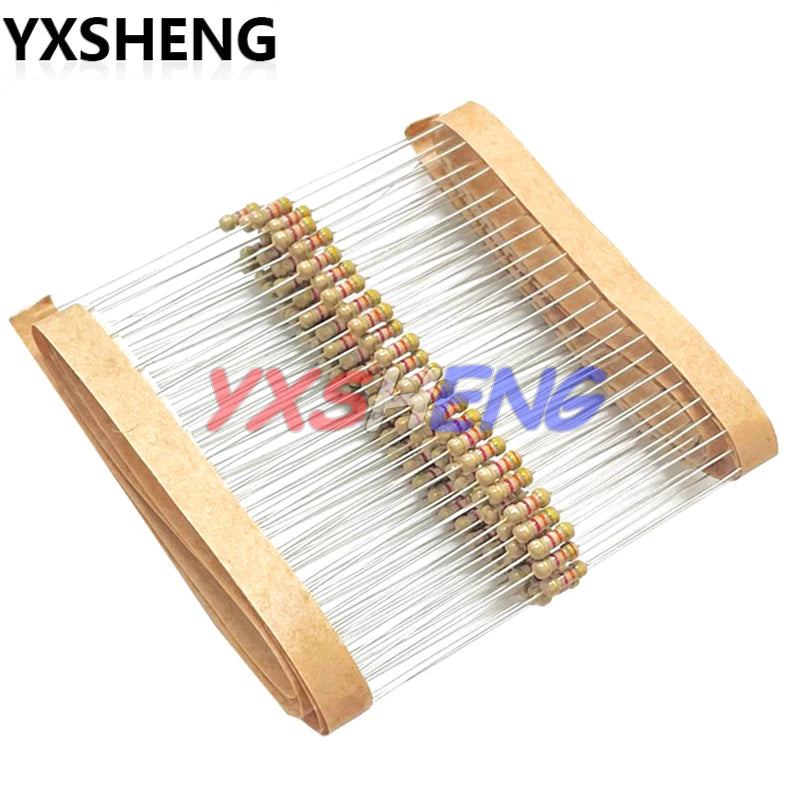 100PCS 1/4W New Carbon Film Resistor 5% 0R-10M 0R 10R 22R 47R 100R 220R 470R 1K 3.3K 10K 47K 100K 220K 47 100 150 Ohm 0.25W
