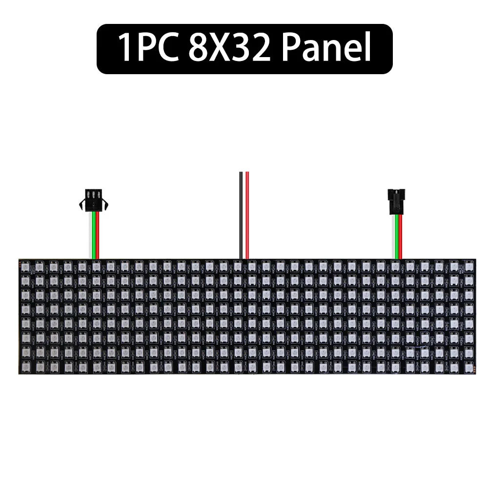 1~3PCS WS2812B RGB LED Flexible 8x8 16x16 8x32 Pixel Panel Strip Matrix Screen WS2812 Module Individually Addressable IC DC5V