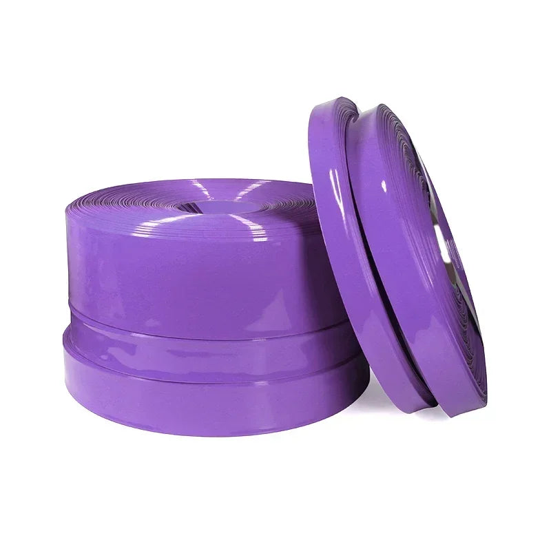 23mm~130mm Purple PVC Heat Shrink Tube Pack 18650 Lipo Battery 1M~20M Insulated Film Wrap Lithium Case Protection Cable Sleeve
