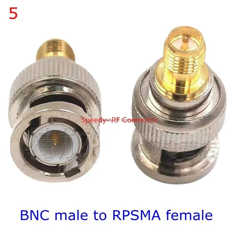 2Pcs/lot Q9 BNC To SMA Disc Male Female Connector SMA To BNC Disc Walkie-talkie Hand Station Coaxial Adapter Fast Delivery Brass