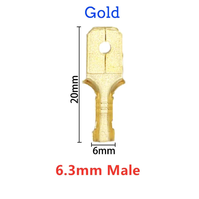 100PCS 2.8/4.8/6.3mm Female&Male Crimp Spade Connector Car Speaker Electrical Wire Connectors Transparent Sleeve