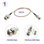 1Pcs RG179 Cable 75 Ohm Micro BNC Male to BNC Male/BNC Female Connector RG-179 RF Pigtail HD Video Mini BNC to BNC Jumper Line