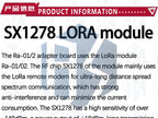 433MHZ SX1278 LoRa Module 433M 10KM Ra-02 Wireless Spread Spectrum Transmission Board 2.4G IPX Antenna for Smart Home