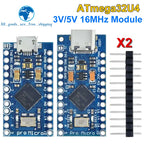 TZT Pro Micro ATmega32U4 5V 16MHz Original Chip Replace ATmega328 For Arduino Pro Mini With 2 Row Pin Header For Leonardo UNOR3