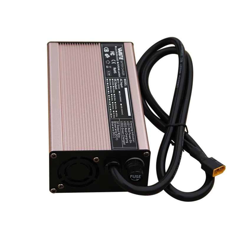 29.4V 20A Charger Smart Aluminum Case Is Suitable For 7S 24V Li-ion Lipo Battery Fast Charger