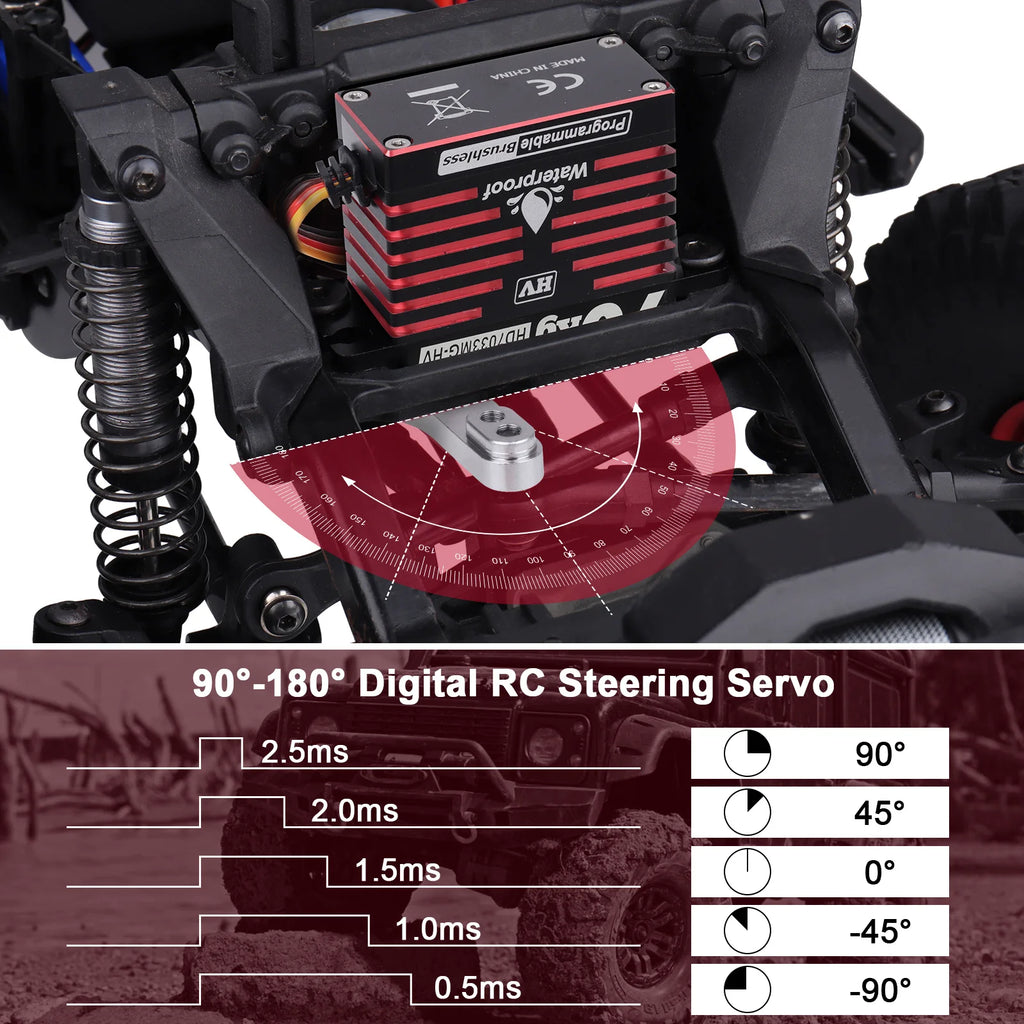 HobbyPark Waterproof 70kg Brushless Servo High Torque Direct Power RC Steering Servo for 1/8 1/10 RC Crawler Truck Car Buggy