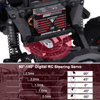 HobbyPark Waterproof 70kg Brushless Servo High Torque Direct Power RC Steering Servo for 1/8 1/10 RC Crawler Truck Car Buggy