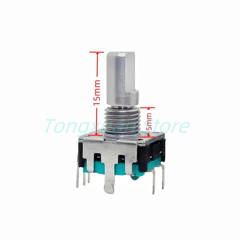 2pcs EC12 Rotary Encoder Switch 360 Degree RE12 Audio Coding 5pins 24 Positions With Push Button Handle Length 15/20mm