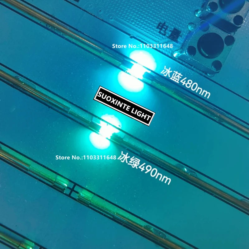 Highlight 0603 SMD LED, Ice-green 490nm, Ice-blue 480nm, 1608 Large Chip 2Pin Light Emitting Diode
