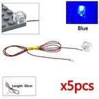 DIY 0.8mm Pin 1x1 1x2 1x4 Length 50cm SMD LED 2835  Remote Control Building Block Flash Lamp City Street Light Bricks