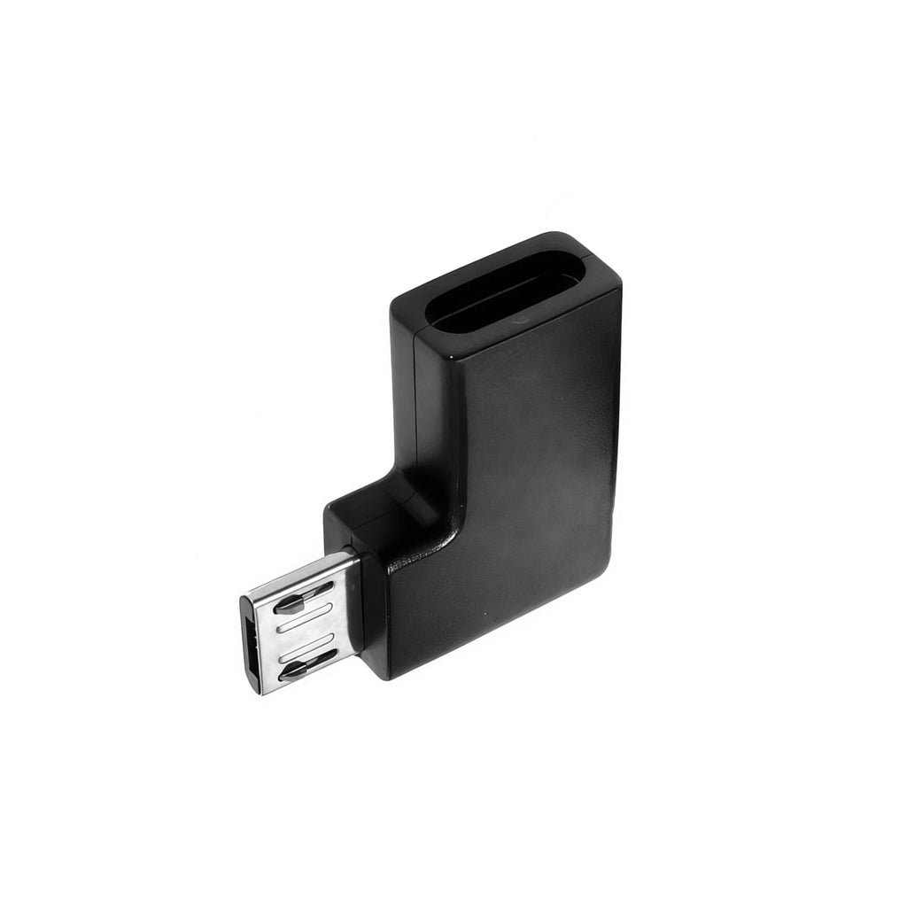 Micro USB Adapter 90 Degree Right Angle Male to Type C Female Connector for Laptop PC USB Chargers Extension Converter