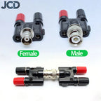 1PCS BNC to Banana Adapter BNC To Two Dual 4mm Banana Male Plug & Female Jack RF Coaxial Connector 3Way Splitter Test Converter