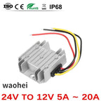 24V to 12V 5A 10A 20A Reliable DC Power Converter Step Down Voltage Regulator 24 Volt to 12 Volt Buck Module for Cars Solar