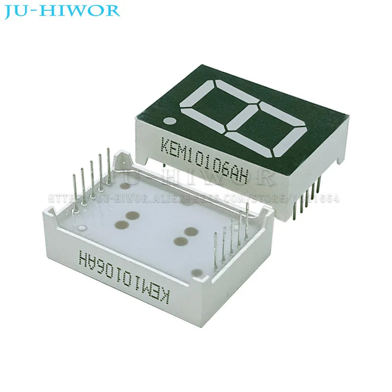 10pcs 10Pins 1106AS 1106BS 1 Inch 1 Digit Bits 7 Segment Red LED Digital Display Digitron Common Anode Cathode C-A C-C
