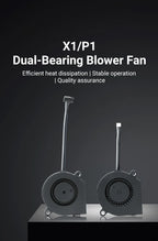 5015 Cooling Fan for Lab A1 A1mini Hotend Fan with Cable Rapid Cooler Fan 2510 Axial Fan Kit for X1 X1C P1P P1S 3D Printer Parts