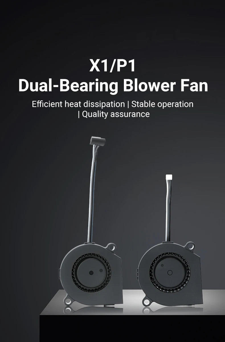 5015 Cooling Fan for Lab A1 A1mini Hotend Fan with Cable Rapid Cooler Fan 2510 Axial Fan Kit for X1 X1C P1P P1S 3D Printer Parts