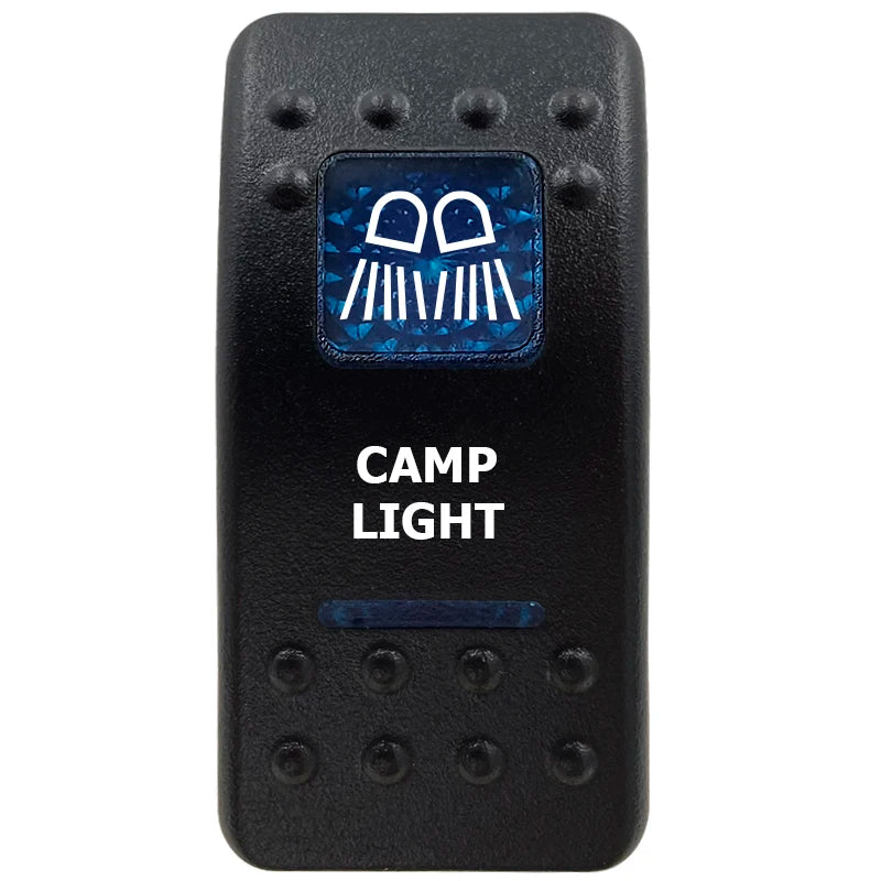 12V Marine Grade Rocker Switch SPST/ON OFF, DPDT/(ON) OFF (ON) Blue Led Light Bar for Carling ARB NARVA Replace Waterproof IP66